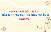 Bài 6.33 trang 24 Toán 8 Kết nối tri thức Tập 2